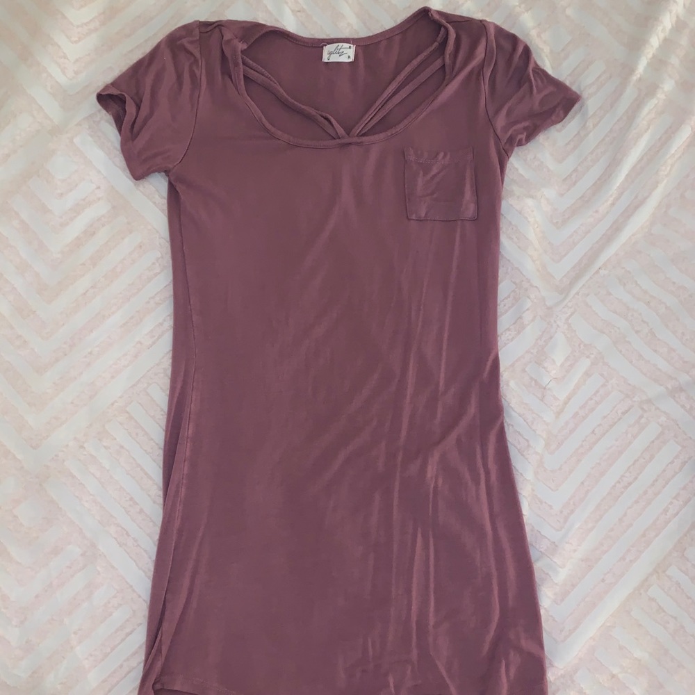 Mauve T-shirt Dress